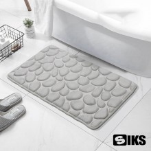 Covoras De Baie SIKS, Model 3D Textil, Antiderapant, Uscare Rapida , Ultra Absorbant, Imprimeu Pietre, Dimensiune 80 cm X 50 ...