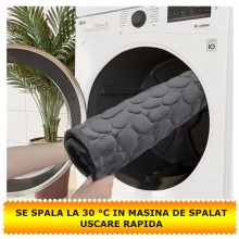 Covoras De Baie SIKS, Model 3D Textil, Antiderapant, Uscare Rapida , Ultra Absorbant, Imprimeu Pietre, Dimensiune 80 cm X 50 ...