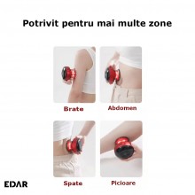 Aparat De Masaj 3 in 1 Cu Infrarosu Si Vacuum EDAR, Tonifiere, Scraping Massager, Anticelulitic, Slabire , Rosu/Negru Aparat De Masaj 3 in 1 Cu Infrarosu Si Vacuum EDAR, Tonifiere, Scraping Massager, Anticelulitic, Slabire , Rosu/Negru