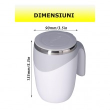 Cana Magnetica Inteligenta SIKS cu Auto-Amestecare, Mixer Pentru Cafea Din Otel Inoxidabil, Electrica, Tip Termos, Cu Capac, ... Cana Magnetica Inteligenta SIKS cu Auto-Amestecare, Mixer Pentru Cafea Din Otel Inoxidabil, Electrica, Tip Termos, Cu Capac, ...