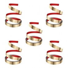 Set 5 Banda Decorativa Autoadeziva Cu Efect de Oglinda SIKS Din Otel Inoxidabil Nichelat, Tip Rola Autocolant Pentru Design P...