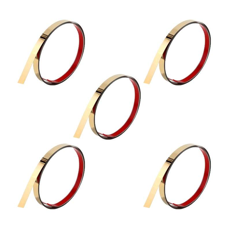 Set 5 x Banda Decorativa Autoadeziva EDAR Din Otel Inoxidabil Nichelat, Dimensiune 200 x 1 cm, Tip Rola Autocolant Pentru Des... Set 5 x Banda Decorativa Autoadeziva EDAR Din Otel Inoxidabil Nichelat, Dimensiune 200 x 1 cm, Tip Rola Autocolant Pentru Des...