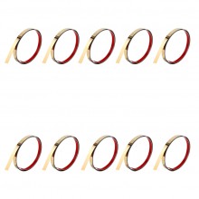 Set 10 x Banda Decorativa Autoadeziva EDAR Din Otel Inoxidabil Nichelat, Dimensiune 200 x 1 cm, Tip Rola Autocolant Pentru De...