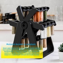 Set 18 recipiente SIKS pentru condimente cu suport rotativ, Organizator rotativ pentru condimente, pivotant 360°, 34x23 cm, N... Set 18 recipiente SIKS pentru condimente cu suport rotativ, Organizator rotativ pentru condimente, pivotant 360°, 34x23 cm, N...