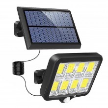 Proiector Solar SIKS De Perete Cu 160 LEDuri COB Cu Conectare Portabila Pentru Interior / Exterior, Cu 3 Moduri De Functionar...