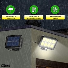 Proiector Solar SIKS De Perete Cu 160 LEDuri COB Cu Conectare Portabila Pentru Interior / Exterior, Cu 3 Moduri De Functionar...
