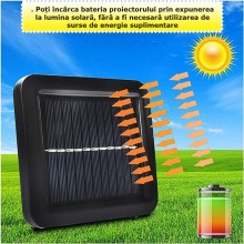 Proiector Solar SIKS De Perete Cu 160 LEDuri COB Cu Conectare Portabila Pentru Interior / Exterior, Cu 3 Moduri De Functionar...