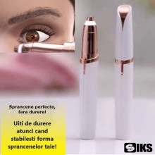 2 x Epilator Pentru Sprancene Cu LED, Baterie Inclusa, Alb
