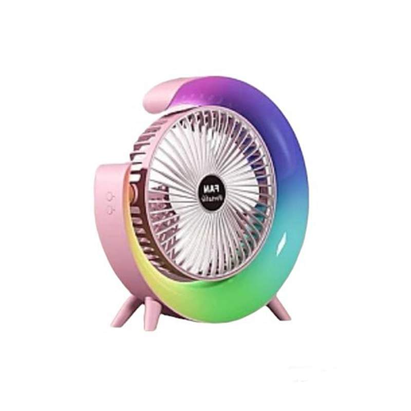 Mini Ventilator SIKS Portabil Pentru Birou, Rotund, Multifunctional, Led RGB, Lumini Ambientale, Ajustare 180 °, 3 Viteze Ale... Mini Ventilator SIKS Portabil Pentru Birou, Rotund, Multifunctional, Led RGB, Lumini Ambientale, Ajustare 180 °, 3 Viteze Ale...