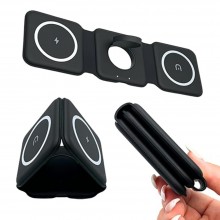 Incarcator Wireless SIKS Magnetic 3 in 1, Pliabil, Universal, Incarcare Rapida 15W, Cablu USB Tip C inclus, Compatibil Cu App... Incarcator Wireless SIKS Magnetic 3 in 1, Pliabil, Universal, Incarcare Rapida 15W, Cablu USB Tip C inclus, Compatibil Cu App...
