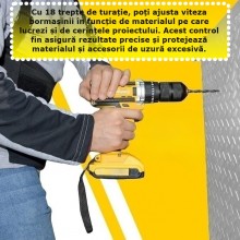 Trusa Bormasina Cu Percutie SIKS, Cu 26 De Accesorii, 2 Acumulatori De 36V Inclusi, Autofiletanta, Mod Infiletat, Mod Gaurit ... Trusa Bormasina Cu Percutie SIKS, Cu 26 De Accesorii, 2 Acumulatori De 36V Inclusi, Autofiletanta, Mod Infiletat, Mod Gaurit ...