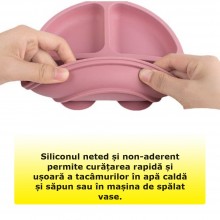 Set Tacamuri SIKS Diversificare Bebelusi, Din Silicon, Fara BPA, Farfurie Impartita, Cu Ventuza, Pahar, Lingurita, Furculita,...