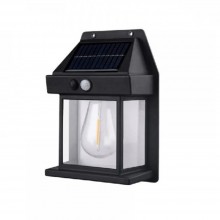 Lampa Solara de Perete Cu Led SIKS, Pentru Exterior Cu Senzor de Miscare si Lumina,Incarcare Solara, Acumulator Integrat 1800...