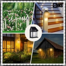 Lampa Solara de Perete Cu Led SIKS, Pentru Exterior Cu Senzor de Miscare si Lumina,Incarcare Solara, Acumulator Integrat 1800...