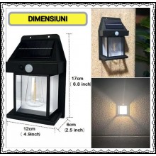 Lampa Solara de Perete Cu Led SIKS, Pentru Exterior Cu Senzor de Miscare si Lumina,Incarcare Solara, Acumulator Integrat 1800... Lampa Solara de Perete Cu Led SIKS, Pentru Exterior Cu Senzor de Miscare si Lumina,Incarcare Solara, Acumulator Integrat 1800...