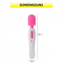 Vibrator Cu Cap Flexibil Pentru Stimulare Clitoris SIKS, Capat De Silicon, 10 moduri de vibratie, Masaj, Rezistent la apa, di...