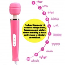 Vibrator Cu Cap Flexibil Pentru Stimulare Clitoris SIKS, Capat De Silicon Moale, 10 moduri de vibratie, Masaj, Rezistent la a...