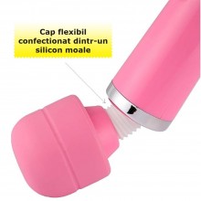 Vibrator Cu Cap Flexibil Pentru Stimulare Clitoris SIKS, Capat De Silicon Moale, 10 moduri de vibratie, Masaj, Rezistent la a...