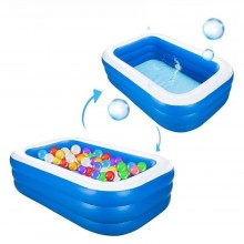 Piscina Gonflabila SIKS Pentru Adulti XXL, De Exterior / Gradina, Model Familie, Dimensiuni 305 x 182 x 56 cm, 3 Inele Gonfla...