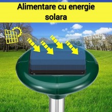 Set SIKS® 2 aparate cu incarcare solara anti daunatori, cartite, gradina, cu tarus