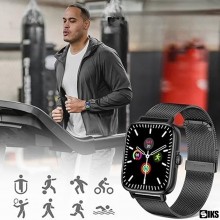 Ceas Smartwatch SIKS, Termometru, Saturatie Oxigen, Ritm Cardiac, Tensiune Arteriala, Notificari, Pedometru, Monitorizare som...