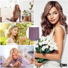 Set 10 Bigudiuri SIKS, flexibile si confortabile, numarul 2, culoarea LILA