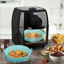 Tava De Protectie Din Silicon SIKS, Pentru Air Fryer, Universala, Pentru Friteuza, Prajit, Copt, Reutilizabila, Albastra
