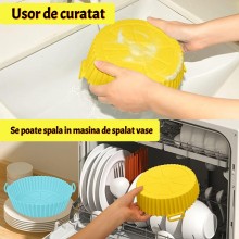 Tava De Protectie Din Silicon SIKS, Pentru Air Fryer, Universala, Pentru Friteuza, Prajit, Copt, Reutilizabila, Rotunda, 16 x...