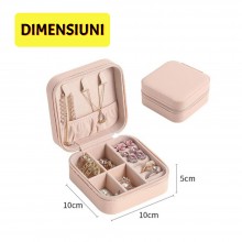 Cutie Organizare Bijuterii SIKS Portabila Pentru Femei, Compartimentata, Din Piele Ecologica, Pentru Inele, Cercei, Bratari, ... Cutie Organizare Bijuterii SIKS Portabila Pentru Femei, Compartimentata, Din Piele Ecologica, Pentru Inele, Cercei, Bratari, ...