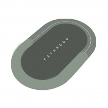 Covor de Baie Antiderapant SIKS, Model „BATHROOM”,Oval, 57.5 x 40 cm, Verde