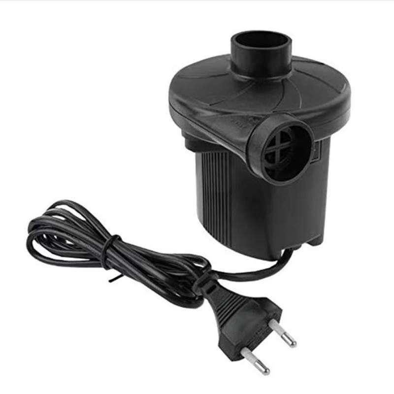 Pompa Electrica SIKS Pentru Umflat Si Dezumflat Saltele, 3 Duze, ,240 V, Buton On / Off, Portabil, Negru
