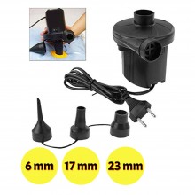 Pompa Electrica SIKS Pentru Umflat Si Dezumflat Saltele, 3 Duze, ,240 V, Buton On / Off, Portabil, Negru