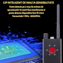 Detector Profesional Anti Spionaj SIKS K18S, Aparat Pentru Detectare Camere, Microfoane, Localizatoare GPS sau GSM, Semnale W... Detector Profesional Anti Spionaj SIKS K18S, Aparat Pentru Detectare Camere, Microfoane, Localizatoare GPS sau GSM, Semnale W...
