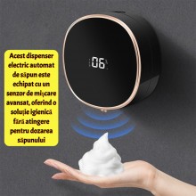 Dispenser Electric SIKS Automat De Sapun Cu Afisaj Si Senzor De Miscare, Dozator Fara Atingere, 3 Trepte Viteza, Display Mult... Dispenser Electric SIKS Automat De Sapun Cu Afisaj Si Senzor De Miscare, Dozator Fara Atingere, 3 Trepte Viteza, Display Mult...