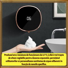 Dispenser Electric SIKS Automat De Sapun Cu Afisaj Si Senzor De Miscare, Dozator Fara Atingere, 3 Trepte Viteza, Display Mult... Dispenser Electric SIKS Automat De Sapun Cu Afisaj Si Senzor De Miscare, Dozator Fara Atingere, 3 Trepte Viteza, Display Mult...