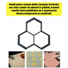 Matrita Cu Contur SIKS pentru Turnat Pavaj din Beton Amprentat Sau Piatra Decorativa, Sablon Forma Imitatie Naturala , Stampa...