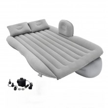 Saltea Auto SIKS Gonflabila Pentru Bancheta, 2 Perne Incluse Si Pompa, GRI
