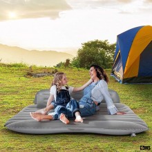 Saltea Auto SIKS Gonflabila Pentru Bancheta, 2 Perne Incluse Si Pompa, GRI