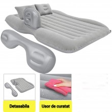 Saltea Auto SIKS Gonflabila Pentru Bancheta, 2 Perne Incluse Si Pompa, GRI Saltea Auto SIKS Gonflabila Pentru Bancheta, 2 Perne Incluse Si Pompa, GRI