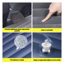 Saltea Auto SIKS Gonflabila Pentru Bancheta, 2 Perne Incluse Si Pompa, GRI Saltea Auto SIKS Gonflabila Pentru Bancheta, 2 Perne Incluse Si Pompa, GRI