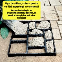 Matrita Cu Contur SIKS pentru Turnat Pavaj din Beton Amprentat Sau Piatra Decorativa, Sablon Forma Imitatie Naturala , Stampa...