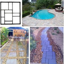 Matrita Cu Contur SIKS pentru Turnat Pavaj din Beton Amprentat Sau Piatra Decorativa, Sablon Forma Imitatie Naturala , Stampa...