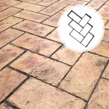 Matrita Cu Contur SIKS pentru Turnat Pavaj din Beton Amprentat Sau Piatra Decorativa, Sablon Forma Imitatie Naturala , Stampa...