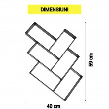 Matrita Cu Contur SIKS pentru Turnat Pavaj din Beton Amprentat Sau Piatra Decorativa, Sablon Forma Imitatie Naturala , Stampa...