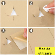 Folie SIKS Din Piele Ecologica, Autoadeziva, Pentru Reparatie Canapea, Fotolii, Scaune, Interior Autoturism, Dimensiune 68 x ...