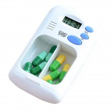 Cutie Electronica SIKS Pentru Organizare Si Depozitare Pastile, Cu Ceas Si Alarma Pentru Atentionare Ora, Timer, Pentru Ajuto...