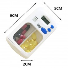 Cutie Electronica SIKS Pentru Organizare Si Depozitare Pastile, Cu Ceas Si Alarma Pentru Atentionare Ora, Timer, Pentru Ajuto...