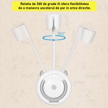 Suport Rotativ SIKS Pentru Uscatorul De Par, Unghi Reglabil, Rotație De 360 De Grade, Autoadeziv, Rezistenta Puternica, 127 x 40 Suport Rotativ SIKS Pentru Uscatorul De Par, Unghi Reglabil, Rotație De 360 De Grade, Autoadeziv, Rezistenta Puternica, 127 x 40