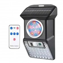 Lampa Solara De Perete SIKS Cu Senzor De Miscare Si Telecomanda, Functionare Simultana Sau Separata Culori, 43 De Leduri Albe...