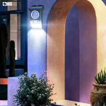 Lampa Solara De Perete SIKS Cu Senzor De Miscare Si Telecomanda, Functionare Simultana Sau Separata Culori, 43 De Leduri Albe...